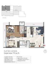 Image of 637 Sq.ft 1 BHK Apartment / Flat for sale in Sanghvi Crystal, Goregaon West, Mumbai for Rs. 12600000