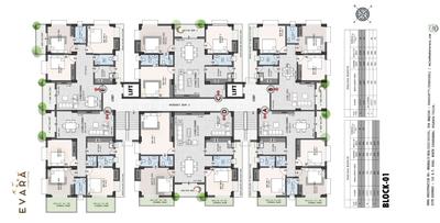 Image of 839 Sq.ft 3 BHK Apartment / Flat for sale in Saket Evara, Baranagar, Kolkata for Rs. 9100000