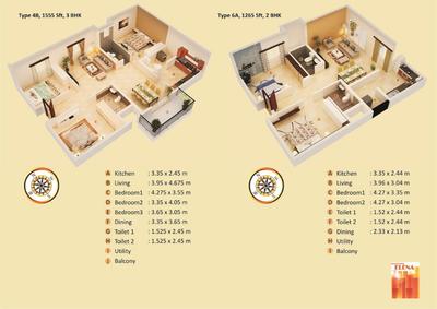 Image of 1736 Sq.ft 3 BHK Apartment / Flat for sale in Mahendra Elena, Electronic City, Bengaluru for Rs. 18000000