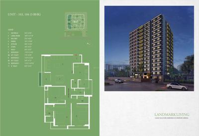 Image of 1200 Sq.ft 3 BHK Apartment / Flat for sale in Carve Homes The Palm, Sargasan, Gandhinagar for Rs. 12000000