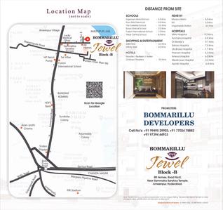 Image of 1310 Sq.ft 2 BHK Apartment / Flat for sale in Bommarillu Jewel Block B by Bommarillu Developers, Ameenpur, Sangareddy for Rs. 6200000