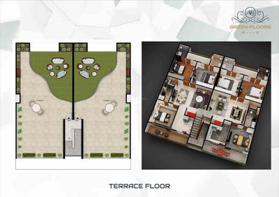 Image of 1850 Sq.ft 3 BHK Builder Floor for sale in AKJ Green Floors, Crossings Republik, Ghaziabad for Rs. 11000000