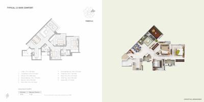 Image of 1290 Sq.ft 2 BHK Apartment / Flat for sale in Hinjawadi Eon Homes, Hinjawadi Phase 2, Pune for Rs. 7244000