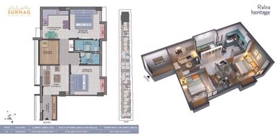Image of 710 Sq.ft 1 BHK Apartment / Flat for sale in Surnag Ratna Heritage, Gopinathpur, Puri for Rs. 6000000