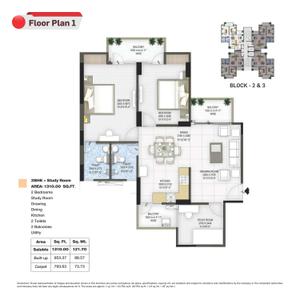 Image of 1495 Sq.ft 3 BHK Apartment / Flat for sale in Panchsheel Pratistha Phase 1 Tower T4 To T7, Sector 75, Noida for Rs. 21000000