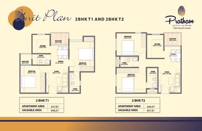 Image of 637 Sq.ft 2 BHK Apartment / Flat for sale in Star Pratham, Manyawas, Jaipur for Rs. 3800000