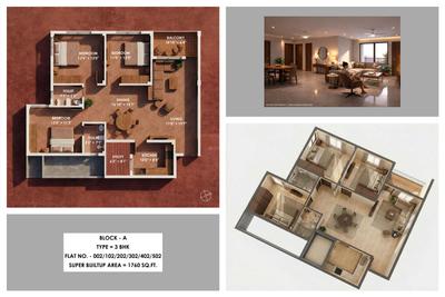 Image of 1500 Sq.ft 3 BHK Apartment / Flat for sale in Ganges Rashmi Delight, Hanspal, Bhubaneswar for Rs. 11088000