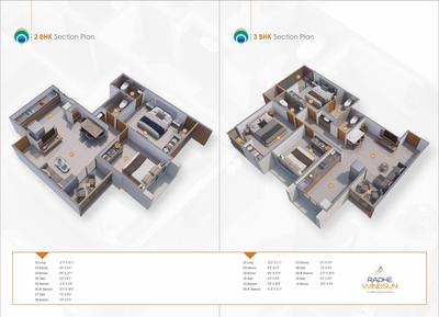 Image of 1056 Sq.ft 3 BHK Apartment / Flat for sale in Shruti Radhe Windsun, Charholi Budruk, Pune for Rs. 6200000