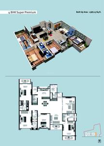 Image of 1916 Sq.ft 3 BHK Apartment / Flat for sale in Maze The Residence Phase 2, Sahara City Homes, Indore for Rs. 26100000