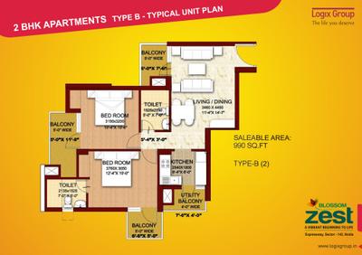 Image of 494 Sq.ft 1 BHK Apartment / Flat for sale in Logix Blossom Zest, Sector 143, Noida for Rs. 4320000