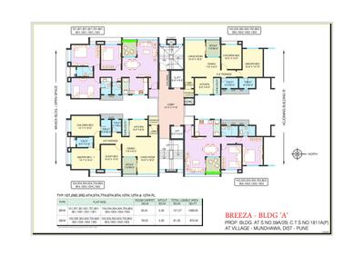 Image of 1181 Sq.ft 2 BHK Apartment / Flat for sale in A And A Breeza Building A, Mundhwa, Pune for Rs. 9800000