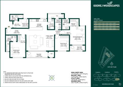 Image of 1907 Sq.ft 3.5 BHK Apartment / Flat for sale in Godrej Woodscapes, Konadasapura, Bengaluru for Rs. 25500000