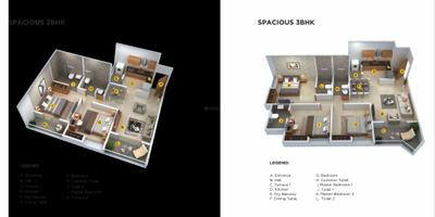 Image of 1034 Sq.ft 3 BHK Apartment / Flat for sale in Vivaan Park, Lohegaon, Pune for Rs. 8800000