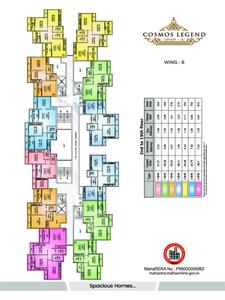 Image of 610 Sq.ft 1 BHK Apartment / Flat for sale in Cosmos Legend, Virar West, Virar for Rs. 3000000