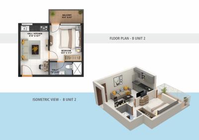 Image of 1200 Sq.ft 2 BHK Apartment / Flat for sale in Yc Sapthagiri Horizon Apartment, Electronic City, Bengaluru for Rs. 5940000