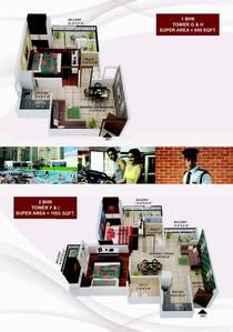 Image of 600 Sq.ft 1 BHK Apartment / Flat for sale in Avj Heightss, Zeta I, Greater Noida for Rs. 2900000