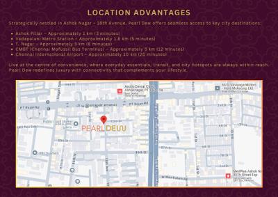 Image of 1995 Sq.ft 3 BHK Apartment / Flat for sale in Pearl Dew, Ashok Nagar, Chennai for Rs. 39900000