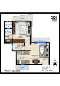 Image of 800 Sq.ft 2 BHK Apartment / Flat for sale in Yash Parekh Celeste, Goregaon West, Mumbai for Rs. 24000000