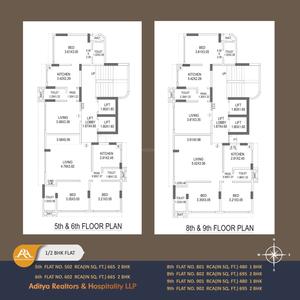 Image of 931 Sq.ft 2 BHK Apartment / Flat for sale in Aditya Paradiso, Andheri West, Mumbai for Rs. 19600000