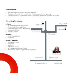 Image of 1141 Sq.ft 2 BHK Apartment / Flat for sale in West Holmes, Kudappanakunnu, Thiruvananthapuram for Rs. 6100000