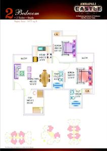 Image of 1700 Sq.ft 3 BHK Apartment / Flat for sale in Amrapali Castle, Kasba, Kolkata for Rs. 14000000