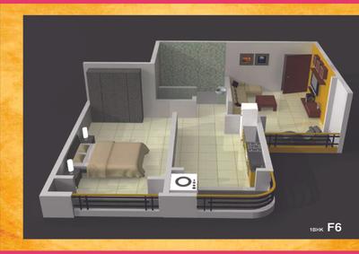 Image of 780 Sq.ft 1 BHK Apartment / Flat for sale in Infini Om Sai Home, Bhiwandi, Thane for Rs. 5500000