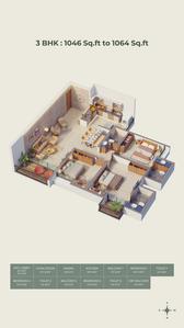 Image of 845 Sq.ft 2 BHK Apartment / Flat for sale in Sonai Clara, Ravet, Pune for Rs. 8300000