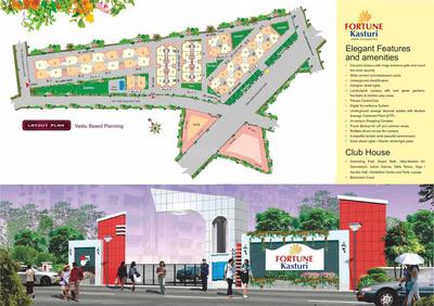Image of 1830 Sq.ft 3 BHK Apartment / Flat for sale in Fortune Kasturi, Bagmugaliya, Bhopal for Rs. 6000000
