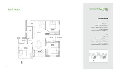 Image of 1160 Sq.ft 3 BHK Apartment / Flat for sale in Godrej Prakriti, Sodepur, Kolkata for Rs. 5800000