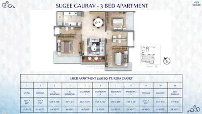 Image of 1274 Sq.ft 3 BHK Apartment / Flat for sale in Sugee Gaurav, Shivaji Park, Mumbai for Rs. 76500000