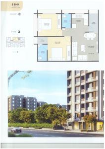 Image of 500 Sq.ft 2 BHK Apartment / Flat for sale in Nilkanth Pearl Elegance, Nava Naroda, Ahmedabad for Rs. 4200000