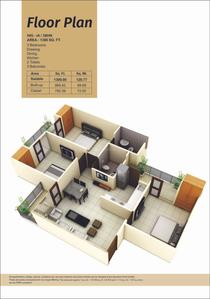 Image of 975 Sq.ft 2 BHK Apartment / Flat for sale in Panchsheel Pinnacle Phase 2 Tower F1 Part Of Panc, Noida Extension, Greater Noida for Rs. 7700000
