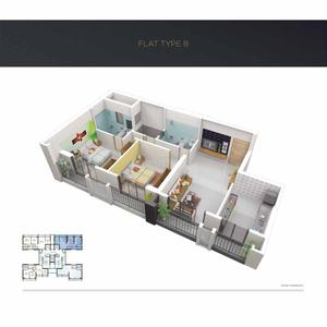 Image of 700 Sq.ft 2 BHK Apartment / Flat for sale in Ekdanta New Suraj Tower, Thane West, Thane for Rs. 12000000