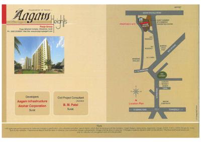 Image of 1550 Sq.ft 3 BHK Apartment / Flat for sale in Aagam Heights, Bhimrad, Surat for Rs. 6800000