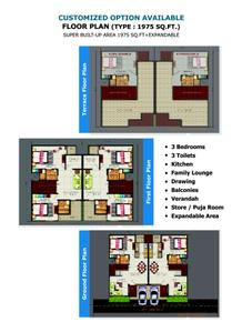 Image of 1500 Sq.ft 3 BHK Independent House for sale in Kingson Green Villa 2, Noida Extension, Greater Noida for Rs. 8800000