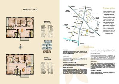 Image of 1380 Sq.ft 3 BHK Apartment / Flat for sale in Jain Carlton Creek, Manikonda, Hyderabad for Rs. 14000001