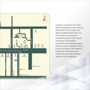 Image of 1575 Sq.ft 3 BHK Apartment / Flat for sale in Sowparnika Grandeur, Cheran Ma Nagar, Coimbatore for Rs. 8500000