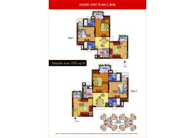 Image of 1500 Sq.ft 2 BHK Apartment / Flat for sale in SRS Royal Hills 2, Sector 87, Faridabad for Rs. 8500000