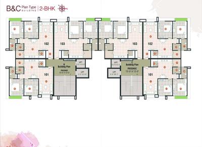 Image of 1315 Sq.ft 2 BHK Apartment / Flat for sale in Padam Samarth Srushti, Pal Gam, Surat for Rs. 5451000