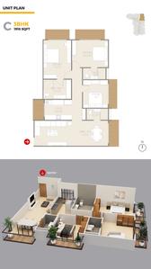Image of 1600 Sq.ft 3 BHK Apartment / Flat for sale in Real Prabhu Krishna Embrace, Rajendra Nagar, Indore for Rs. 10300000