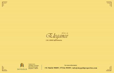 Image of 1175 Sq.ft 3 BHK Apartment / Flat for sale in SkyGold Elegance, R.K. Hegde Nagar, Bengaluru for Rs. 12000000
