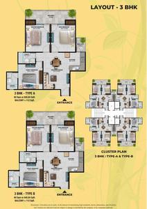 Image of 850 Sq.ft 3 BHK Apartment / Flat for sale in S3 Green Avenue, Sector 85, Faridabad for Rs. 5600000