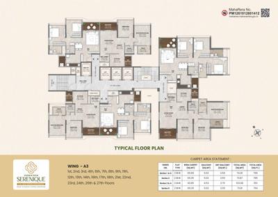 Image of 1500 Sq.ft 3 BHK Apartment / Flat for sale in Venkatesh Serenique Phase 1, Bavdhan, Pune for Rs. 15000000