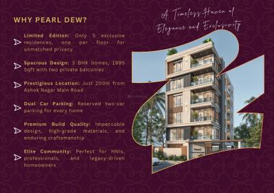 Image of 1995 Sq.ft 3 BHK Apartment / Flat for sale in Pearl Dew, Ashok Nagar, Chennai for Rs. 39900000