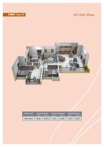 Image of 1350 Sq.ft 2.5 BHK Apartment / Flat for sale in Magarpatta River View City, Loni Kalbhor, Pune for Rs. 9500000