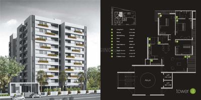 Image of 1752 Sq.ft 3 BHK Apartment / Flat for sale in Prapti Springs Retreat 2, Bhayli, Vadodara for Rs. 7500000