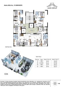 Image of 700 Sq.ft 2 BHK Apartment / Flat for sale in Mass Mondeal, Bandra West, Mumbai for Rs. 37200000