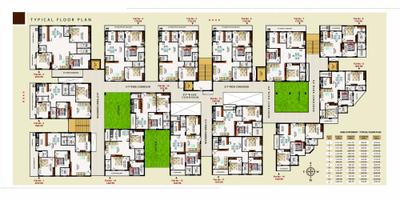 Image of 1725 Sq.ft 3 BHK Apartment / Flat for sale in Flora Heights, Pothinamallayya Palem, Visakhapatnam for Rs. 8500000
