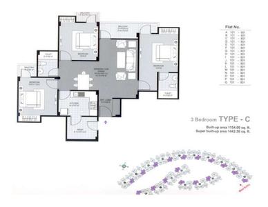Image of 1027 Sq.ft 2 BHK Apartment / Flat for sale in Mahima Panorama, Karolan Ka Barh, Jaipur for Rs. 7000000