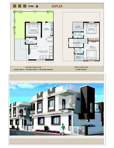Image of 1450 Sq.ft 3 BHK Independent House for sale in Taksh Aangan, Waghodia Road, Vadodara for Rs. 7100000